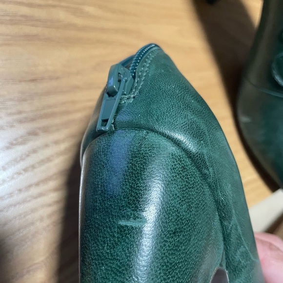 Miz Mooz Sharon Leather Mary Jane Pumps 6 Forest Green Retro Vintage Inspired - Picture 5 of 6